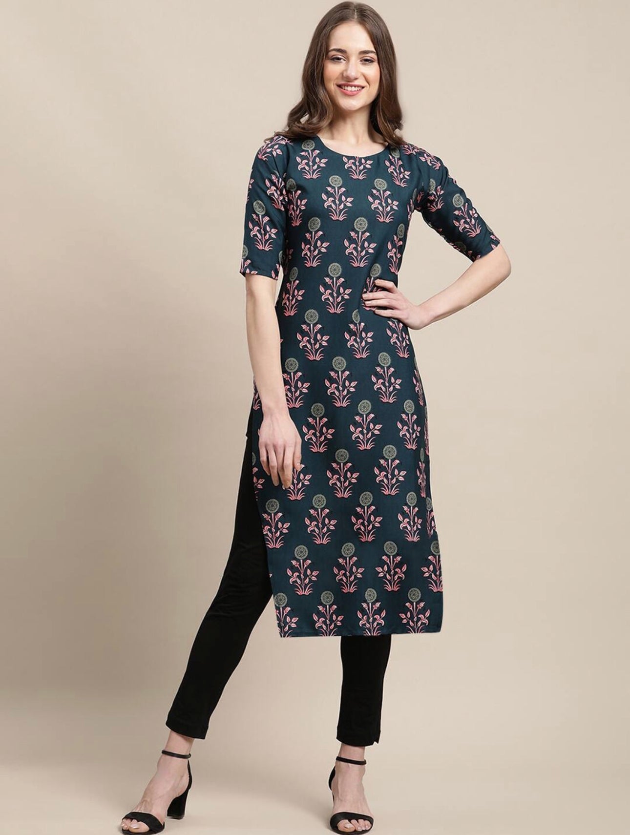 Elegant Printed Combo Kurtis (Pack Of 3)