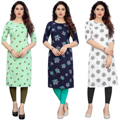 Decent Printed Combo Kurtis (Pack of 3)