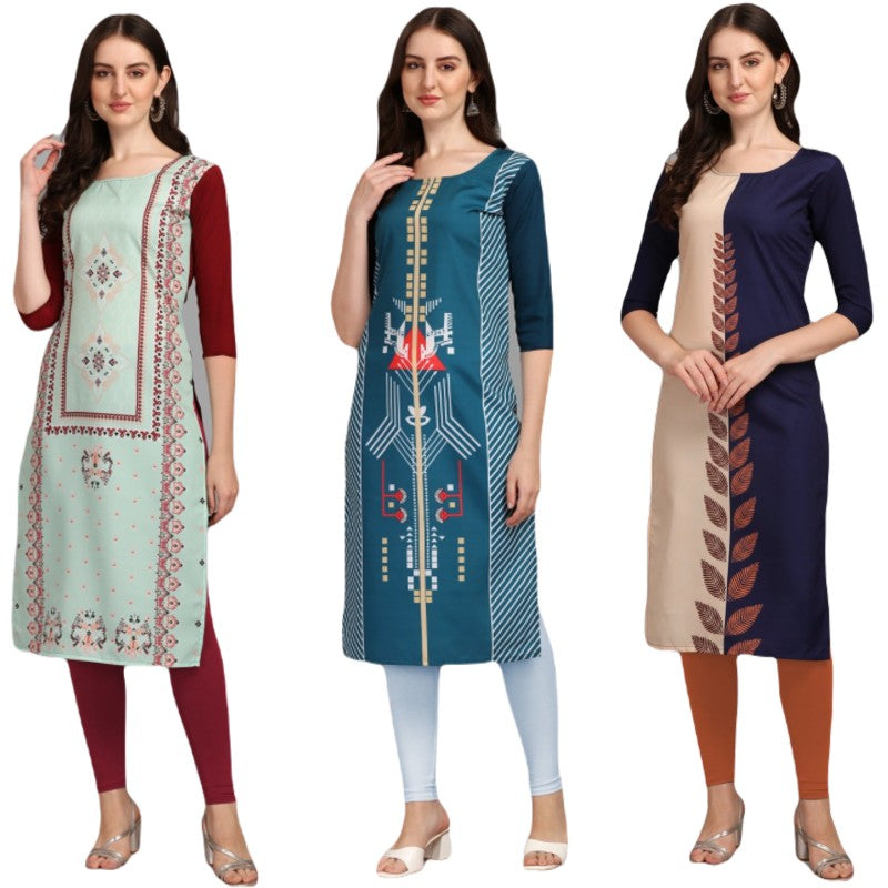 Attractive Printed Combo Kurtis (Pack of 3)