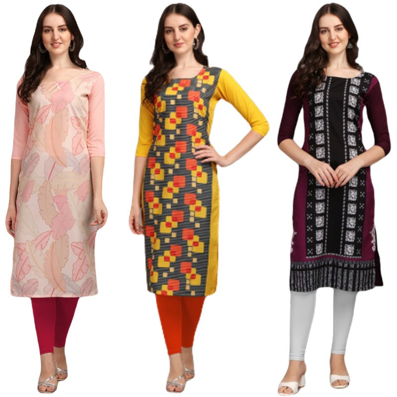 Printed Combo Kurtis (Pack of 3)