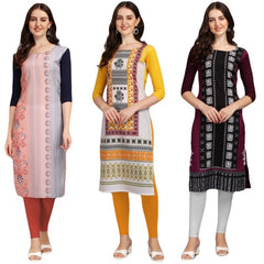 Charming Printed Combo Kurtis (Pack of 3)