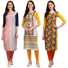 Good-looking Printed Combo Kurtis (Pack of 3)