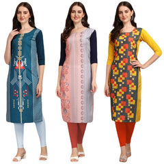 Gorgeous Printed Combo Kurtis (Pack of 3)