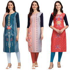 Ravishing Printed Combo Kurtis (Pack of 3)