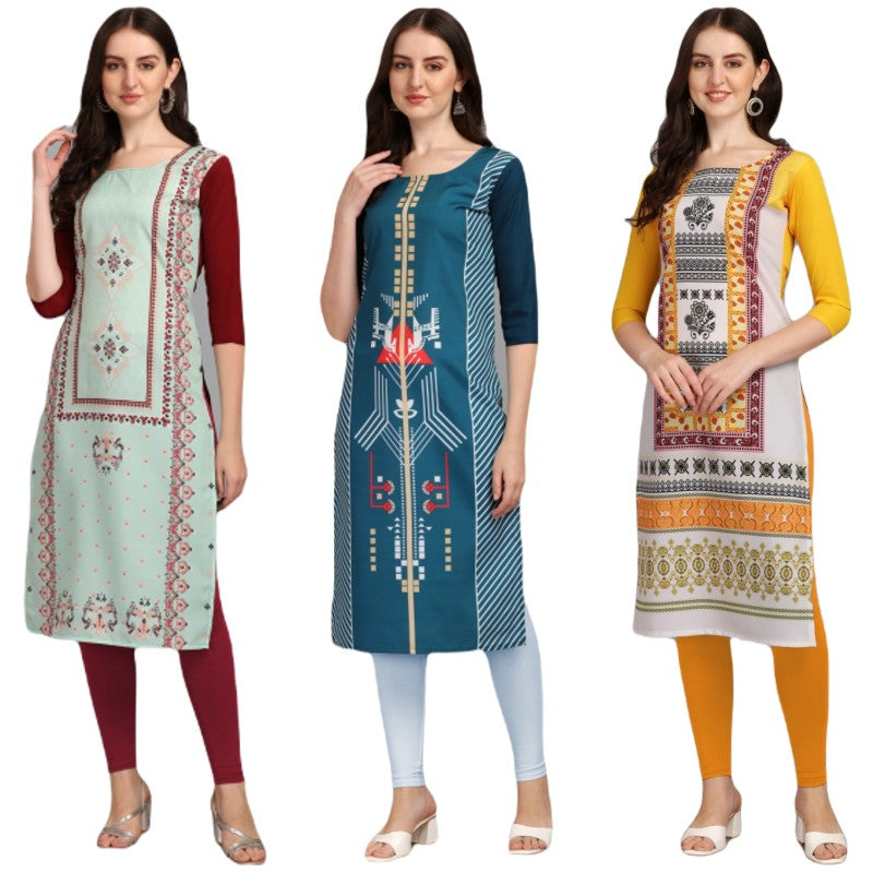 Cunning Printed Combo Kurtis (Pack of 3)