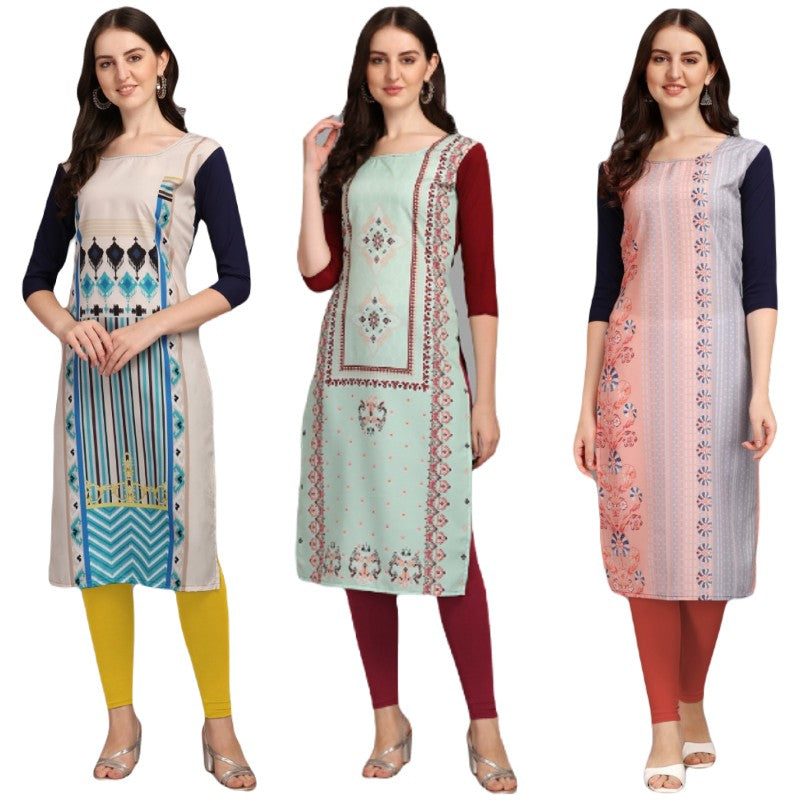 Lambent Printed Combo Kurtis (Pack of 3)