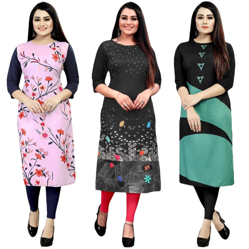 Classy Printed Combo Kurtis (Pack of 3)