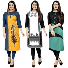 Dashing Printed Combo Kurtis (Pack of 3)