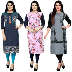 Delectable Printed Combo Kurtis (Pack of 3)