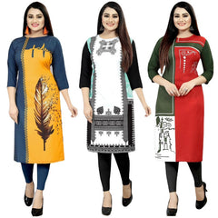 Excellent Printed Combo Kurtis (Pack of 3)