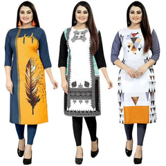 Fabulous Printed Combo Kurtis (Pack of 3)