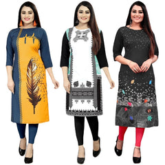 Five-Star Printed Combo Kurtis (Pack of 3)